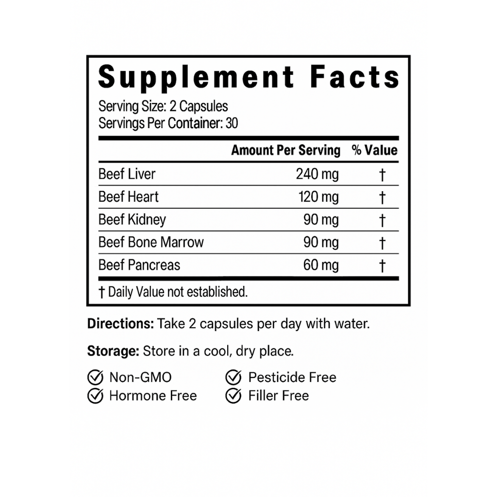 Beef Organ Supplement For Women